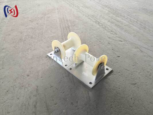 Heavy-Duty Galvanized Steel Frame Cable Ground Roller with High-Strength Nylon Roller for Stable Ground Support