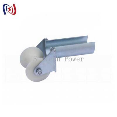 D Series Cable Entrance Protection Roller with Galvanized Steel Frame and Wear-Resistant Nylon Dual Guide Rollers
