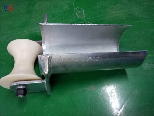 D Series Cable Entrance Protection Roller with Galvanized Steel Frame and Wear-Resistant Nylon Dual Guide Rollers