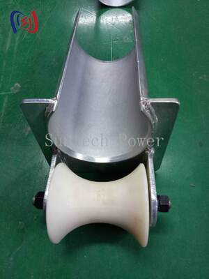 D Series Cable Entrance Protection Roller with Galvanized Steel Frame and Wear-Resistant Nylon Dual Guide Rollers