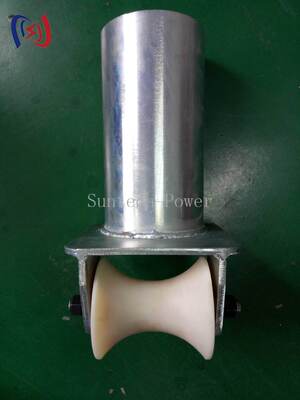 D Series Cable Entrance Protection Roller with Galvanized Steel Frame and Wear-Resistant Nylon Dual Guide Rollers