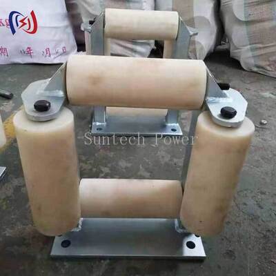 Heavy Duty Framed Cable Roller with Corrosion Resistant Galvanized Steel Frame and Multiple Nylon Rollers