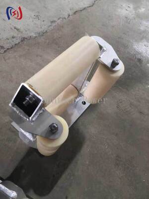 Heavy Duty Framed Cable Roller with Corrosion Resistant Galvanized Steel Frame and Multiple Nylon Rollers
