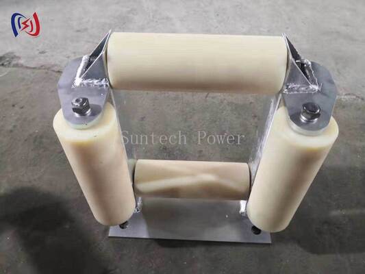 Heavy Duty Framed Cable Roller with Corrosion Resistant Galvanized Steel Frame and Multiple Nylon Rollers