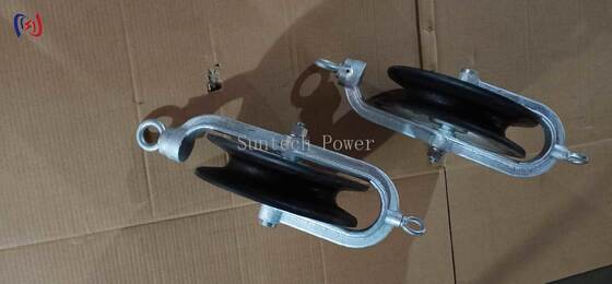 Hold Down Wire Block with Galvanized Steel Frame and Wear-Resistant Nylon Sheave for Single Sheave Cable Stringing