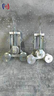 Grounding Block with Spring Loaded Conductive Contact Hot-Dip Galvanized Steel and High Conductivity Copper Cable