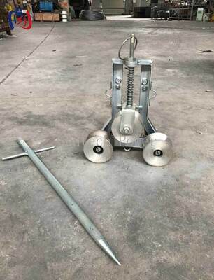 Grounding Block with Spring Loaded Conductive Contact Hot-Dip Galvanized Steel and High Conductivity Copper Cable