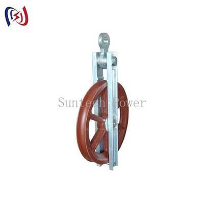 High Speed Turning Block with Large Nylon Sheave Heavy Duty Galvanized Steel and Precision Bearings for Transmission Line Stringing