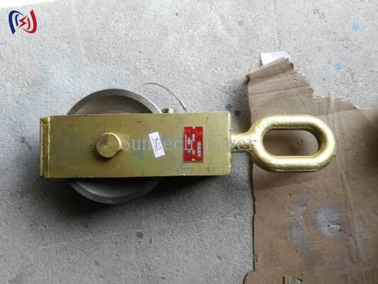 Galvanized Steel Ending Block with 30-80 Rated Load and Compact Single Sheave Structure for Transmission Line Stringing