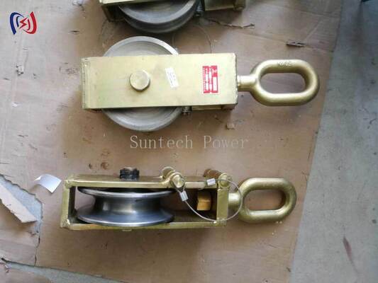 Galvanized Steel Ending Block with 30-80 Rated Load and Compact Single Sheave Structure for Transmission Line Stringing