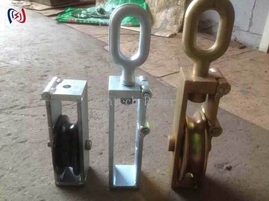 Galvanized Steel Ending Block with 30-80 Rated Load and Compact Single Sheave Structure for Transmission Line Stringing