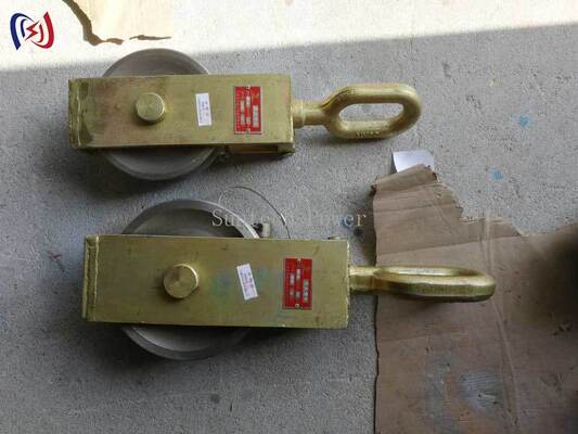 Galvanized Steel Ending Block with 30-80 Rated Load and Compact Single Sheave Structure for Transmission Line Stringing