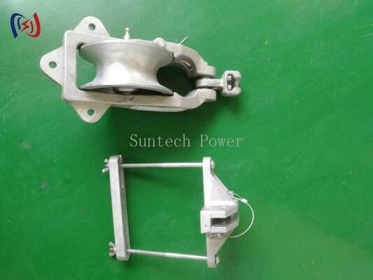 Universal Stringing Block with Low Friction Pulley Design and Durable Metal Construction for Customizable Transmission Line Cable Installation