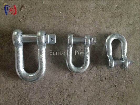 Alloy Steel Lifting Shackle with 10-300KN Rated Load and Hot Dip Galvanized Finish for Power Projects