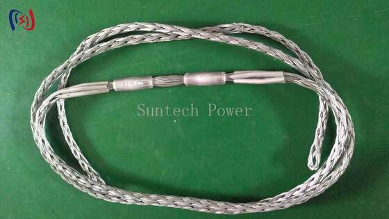 Mesh Sock Connector for ACSR70-1250 Conductors with 15-120KN Rated Load, Zinc-Nickel Anti-Corrosion Finish, and Self-Tightening Interlocked Weave