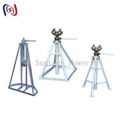 Quick-Setup Cable Reel Stand with 10-50KN Rated Load and 450-1300mm Height Adjustment for Power and Telecom Work