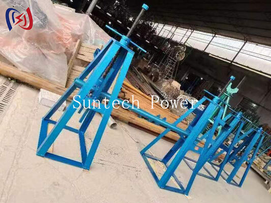 Quick-Setup Cable Reel Stand with 10-50KN Rated Load and 450-1300mm Height Adjustment for Power and Telecom Work