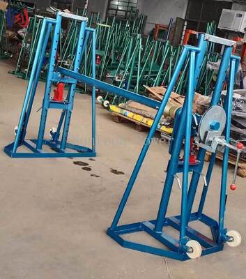 Hydraulic Cable Reel Stand with 50-300KN Rated Load for 2400-5000mm Diameter Reels and Hydraulic Powered Lifting