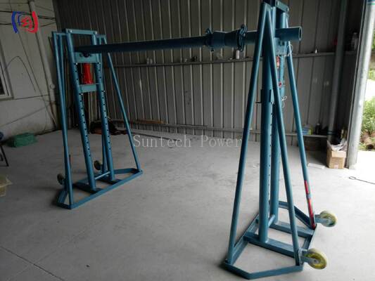 Hydraulic Cable Reel Stand with 50-300KN Rated Load for 2400-5000mm Diameter Reels and Hydraulic Powered Lifting
