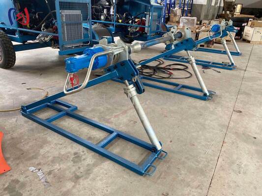 Hydraulic Conductor Drum Stand with 5000-7000kg Reel Capacity Hydraulic Lifting and Driven Payoff for Construction Safety